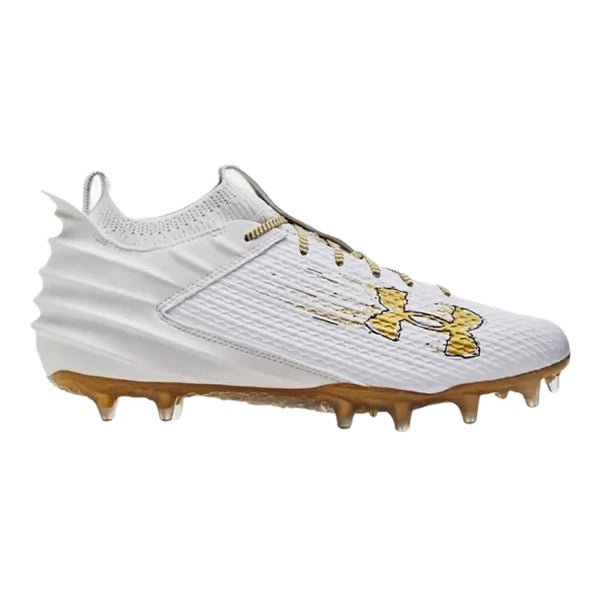 Under Armour Men’s Blur Smoke Football Cleats - White/Gold