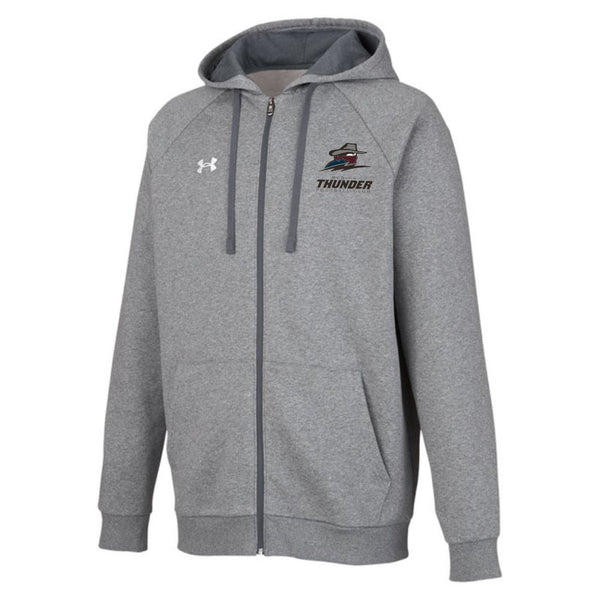 THS24 UA Rival Fleece Full Zip Hoodie - Castlerock Grey