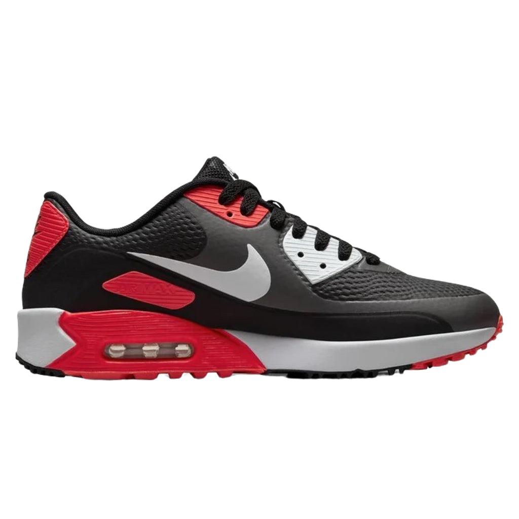 NIKE Air Max 90 G Spikeless Golf Shoe - Black/Red/Multi
