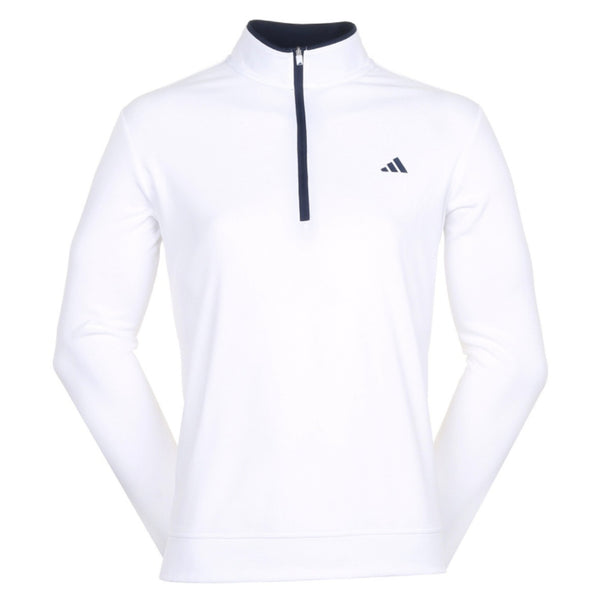 Adidas Core Lightweight Half Zip Sweatshirt White/Navy