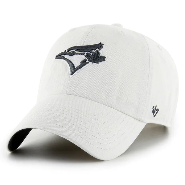 47 Brand Toronto Blue Jays Clean Up Adjustable Hat - White/Charcoal