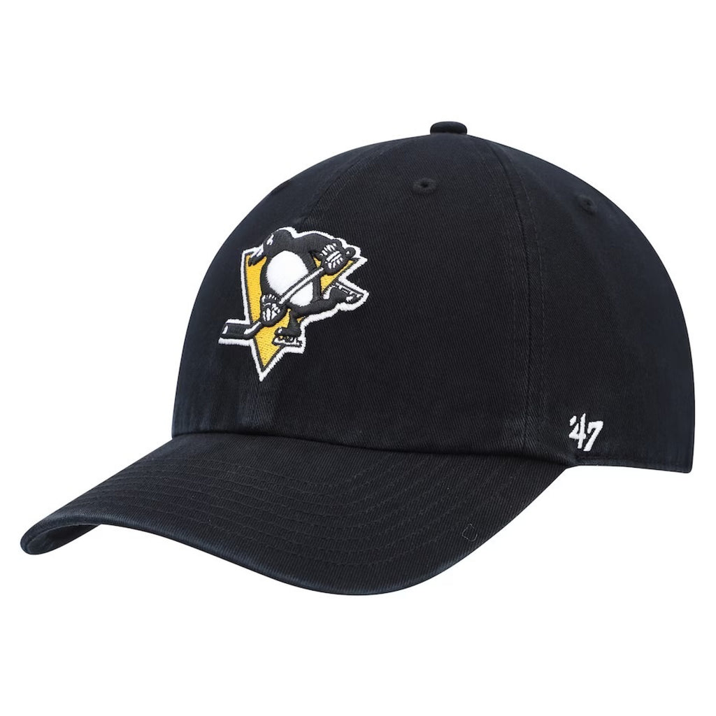 '47 Black Pittsburgh Penguins Team Clean Up Hat