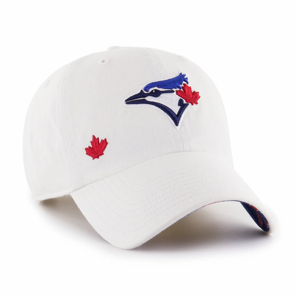 47 Brand Women's Toronto Blue Jays Confetti Icon Clean Up  Hat - White