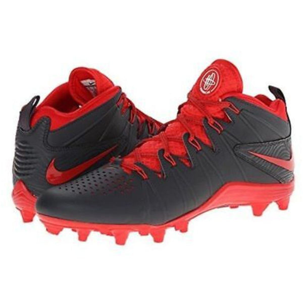 NIKE Men's Huarche Lacrosse Cleat - Anthracite/Red